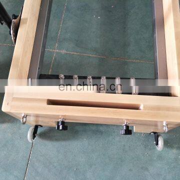 Топ - рейтинговый реформер для йоги. Кровать - тренажер для музея и домашних тренировок. Белое дерево. Elina. Балансирующее фиксирование ядра тела. Пилатес - реформер photo-6