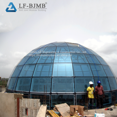Steel Dome Tempered Glass Roof Design photo-2
