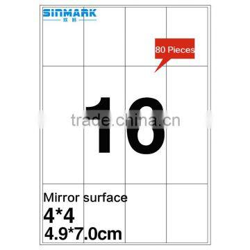SINMARK 4.9*7.0cm Mirror Surface a4 Paper Barcode Sticker