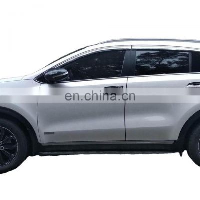 Chrome door visor side window deflector shade sun rain shield silver strips guard for Kia kx5