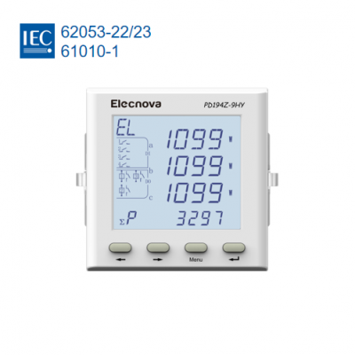 LCD 4DI 3DO 3 three phase ammeter wattmeter kilowatt meter