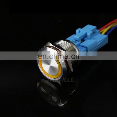22mm Waterproof Metal Push Button Switch Momentary Latching LED Light Lamp Illumination 3-48V 100V 220V Car Auto Engine PC Start