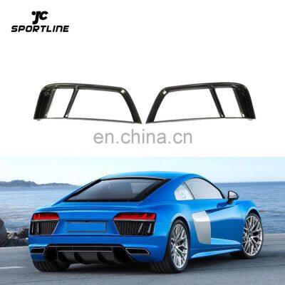 Carbon Fiber R8 Rear Bumper Lower Honeycomb Grill Air Vents for Audi R8 V10 Plus Coupe 2-Door 16-18