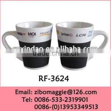 2014 Hot Sale Wholesale Zibo Made Kids Personalized Chinese Porcelain Tea Cup with Chalk