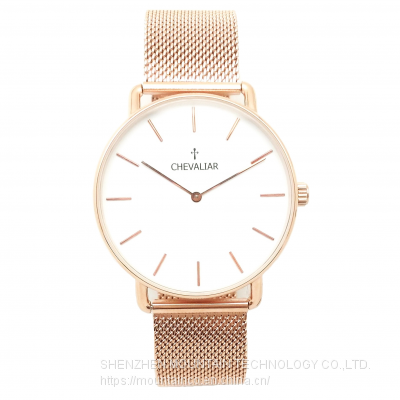 Genuine Leather Women Watches Stainless Steel Fashion Ultrathin Quartz Man Watch photo-4