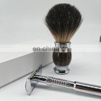 Inexpensive Custom Deluxe Metal Handle Double Edge Shaving Private Label Reusable Safety Razor photo-2