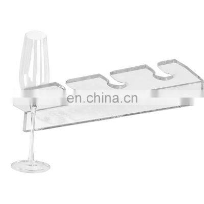 Wall Mounted Clear Acrylic Wine Glass Holder Rack for Kitchen