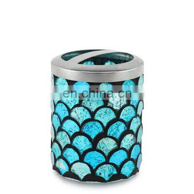 Scales Style 5 Pieces Shower Curtain Set for Bathroom Modern Bathroom Vanity Set Glass and Bath Accessory Set photo-4