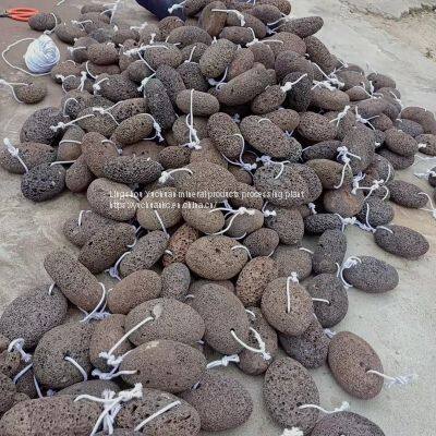 Volcanic Grindstone Tool Rope Wrapped Oval Double-sided Volcanic Grindstone photo-5