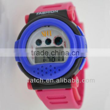 pink color ladies fashion digital watch for girl also