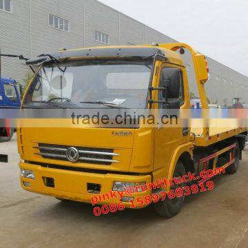 Cheaper Price DFAC 4Tons Road Wrecker Towing Truck With Crane Platform For Sales