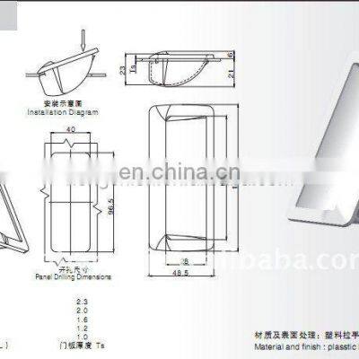 LS532 ABS Plastic Black Door Handles photo-5