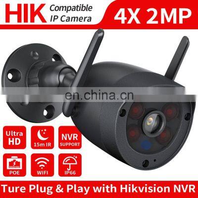 POE WIFI Wireless 2MP Security IP Camera 4X Digital Zoom CCTV HD Motion Detection Outdoor Surveillance Bullet Cam CamHi APP photo-2