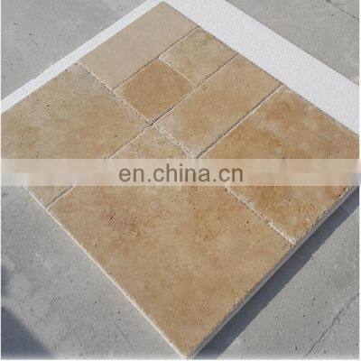 New Arrival Model Premium Quality Walnut Travertine French Pattern Set cut to size Made in Turkey Cem-FPT-03