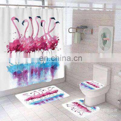 Luxury Latest Bathroom Shower Curtains And Rugs Set