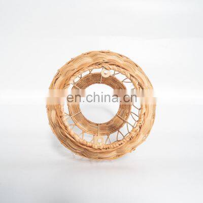 Unique Hot Sale Vintage Rattan Light Shade, Vintage Wicker Shade Light Lampshade Decor Vietnam Cheap Wholesale photo-5