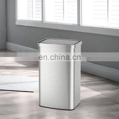 Automatic 50L Rectangle Sensor Sanitary Smart Bin Garbage Street Sorting Kitchen Waste Inadoor Stainless Steel Trash Can