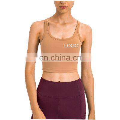 New Add Colors Gymwear Crop Top Wholesale Blank Yoga Bra Sports Gym Crop Tops Fitness Active Wear With Removable Pads For Women