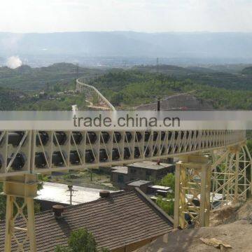 rubber belt conveyor pipe conveyor used for bulk material transporation