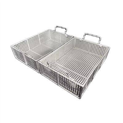 High Quality Wholesales Stainless Steel Woven Mesh Basket With Handle For Goods Storage