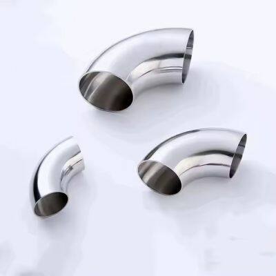 Sanitary Stainless Steel Pipe Fittings Tube Fittings/Elbow/Ferrule with 3A  SS304 SS316L 90 Degree Bw Seamless Elbow Pipe Fittings