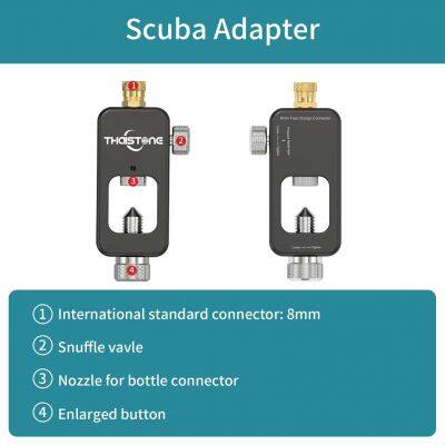 THAISTONE 0.5L Double Green Mini Scuba Diving Lung Dive Air Tank With Pump Dive Mask photo-3