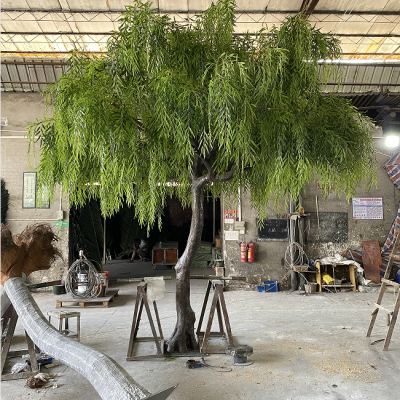 Wholesale 5M Lifelike Weeping Willow Tree - 300 Branches PE Foliage Indoor/Outdoor Decor, Bulk Discounts