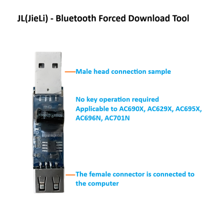 JL Chips Forced Download Tools 4.0 Updater Full Series JieLi Bluetooth Chips Programmer MCU Development IC Burner USB Serial Port Debug Upgrade Dongle