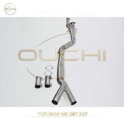 for BMW M2 G87/M2C F87/M3 M4 F80 F82/M3 M4 G80 G82 Mid Pipe Exhaust System Center Section Lightweight Race Upgrade Deeper Sport Sound