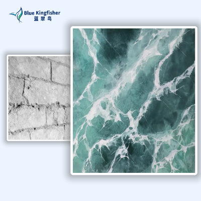 Blue Kingfisher Venetian Plaster For Wall Art