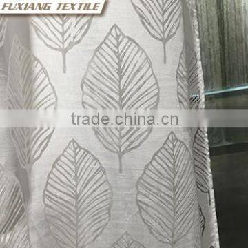100% Polyester Burn-out Geometric/leaves/ Branches Window Curtain Fabric photo-5