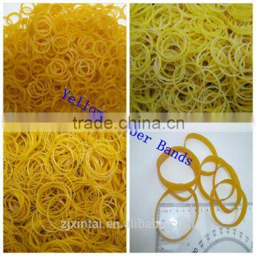 Strong Yellow Color Elastic Rubber Bands Office Packing Supply                        
                                                Quality Choice