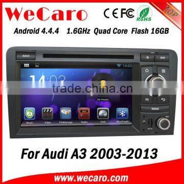 HD 1024 x 600 Android 4.4 Quad Core Car DVD Player GPS Navigation for Audi A3 S3 2003-2013