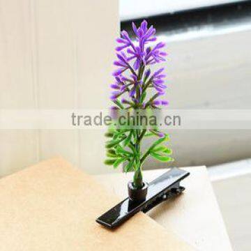 2015 Fashion Green Head Plants Grass Bean Sprout Flower Hairpin photo-5