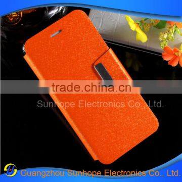 leather cases for Orange Nura 5.5 pu leather flip cover with stand