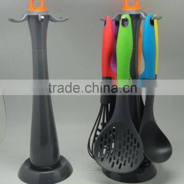 PLASTIC COOKS KITCHEN TOOLS SET WITH RACK NEW DESIGN photo-2