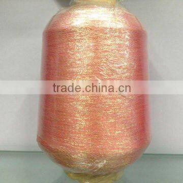 30D*2 MX Type Pink Metallic Yarn for weaving