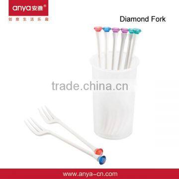 D658 Diamond kitchen knife fork spoon plastic fork spoon and fork