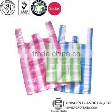 HDPE/LDPE Striped Singlet Bag Vest Bag