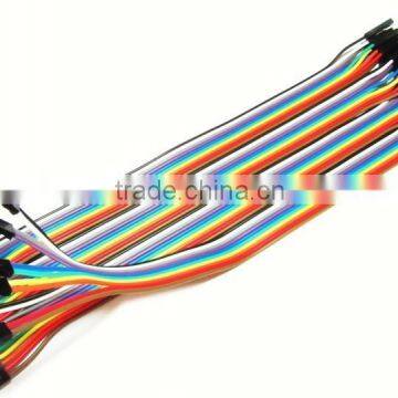 Dupond Female to Female Jumper Wire 20CM 40P Color Ribbon Breadboard Cable