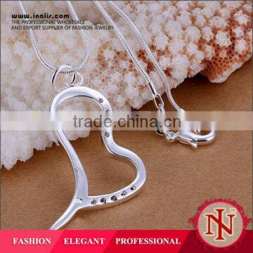 2013 Hot fashion necklace exaggerated shaped rhinestone heart pendant LKNSPCP086