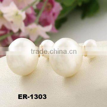 Hot-sell Pearl earring Double side pearl earrings