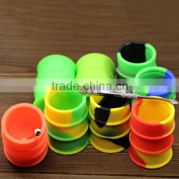 26ml silicone oil container drum non-stick barrel shape silicone jars or wax oil extract oil holder