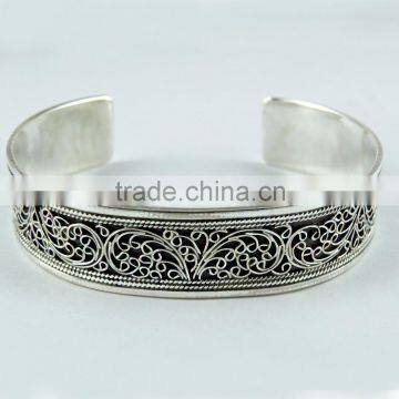 Designer Plain Silver Oxidized 925 Sterling Bangle, Indian Silver Jewellery, Silver Jewellery