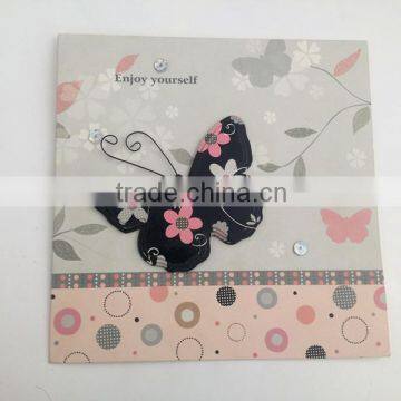 Promotional customize 3D glitter greeting card with envelope arts