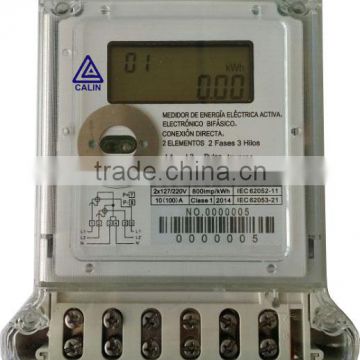 Calinmeter Two Phase Three wire electricity meter for ecuador