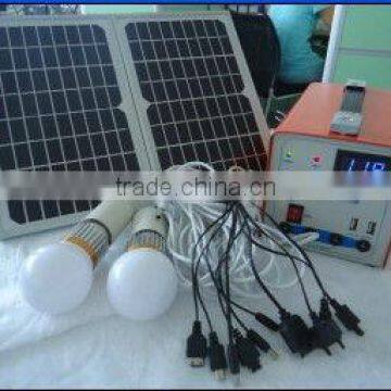 DC solar home power system use for Iphone, Ipad, Samsung, Nokia and other mobile phone