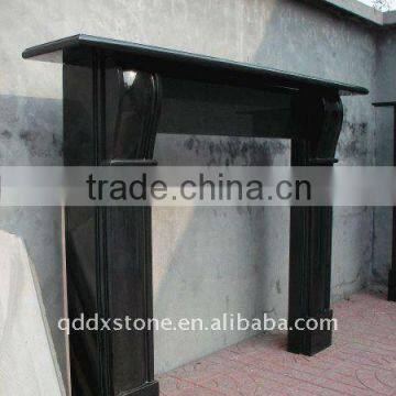 natural shanxi black granite fireplace