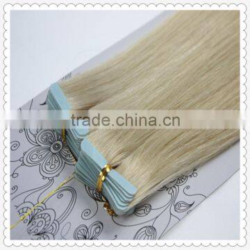 Tangle- free and double drawn 100% indian hair extension invisible tape hair extensions