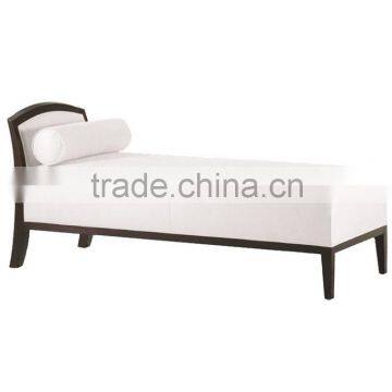 Single arm pure white wood frame hotel sofa XY3355